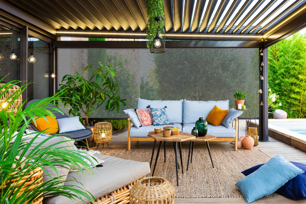 Onderliggende serre zonwering