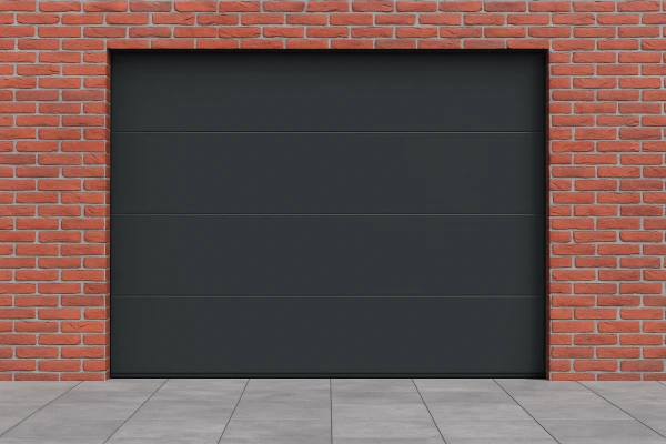 Zwarte sectionaal garagedeur